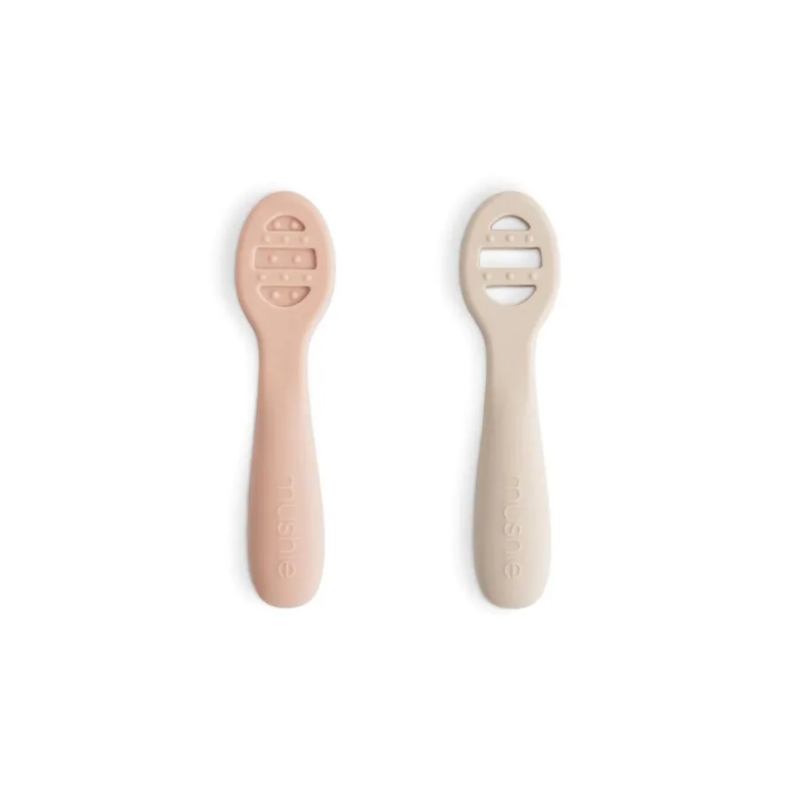 Cuillères Mushie rose, photo du produit